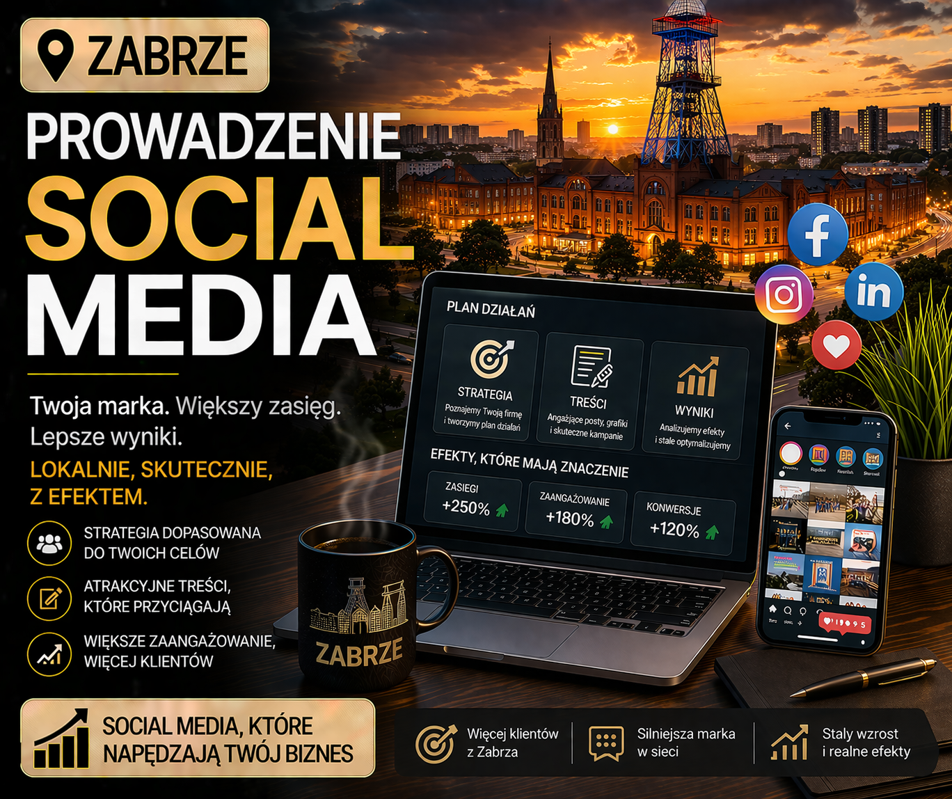 Prowadzenie social media Zabrze - profesjonalna obsługa mediów społecznościowych dla lokalnych firm