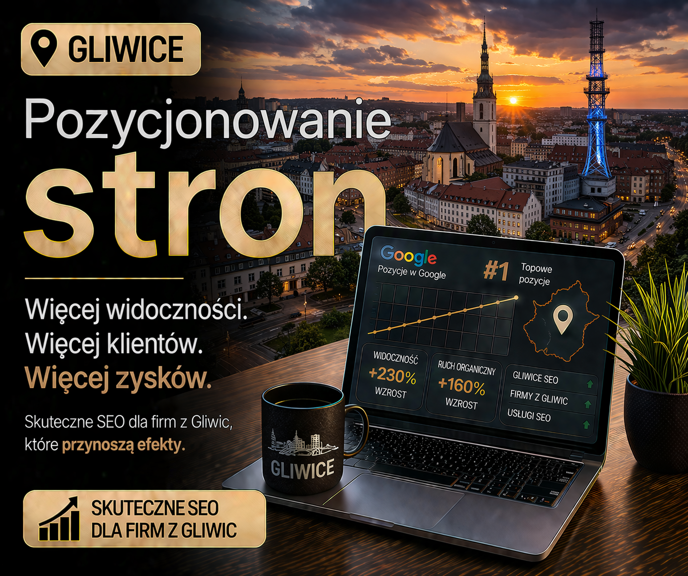 Pozycjonowanie stron Gliwice - skuteczne SEO dla lokalnych firm i lepszej widoczności w Google