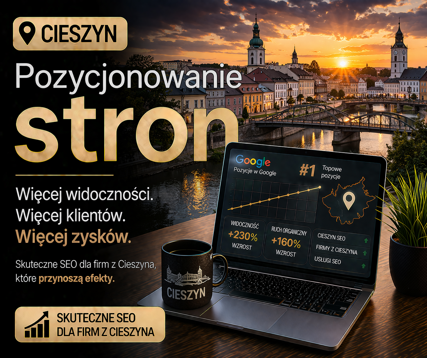 Pozycjonowanie stron Cieszyn - skuteczne SEO dla lokalnych firm i lepszej widoczności w Google