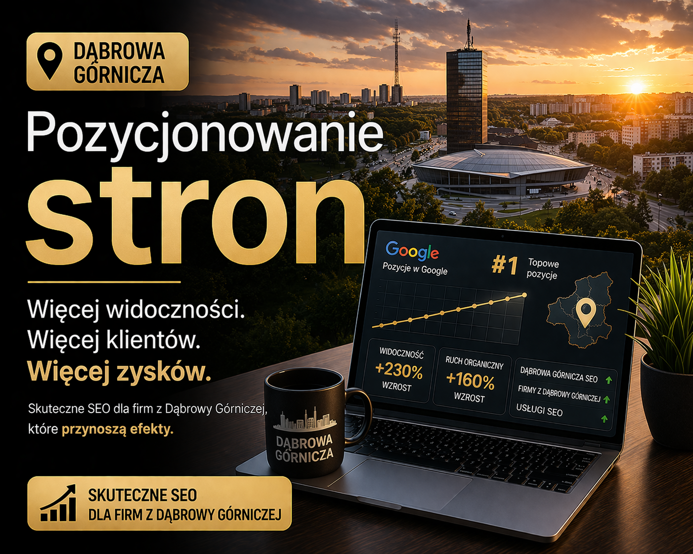Pozycjonowanie stron Dąbrowa Górnicza - skuteczne SEO dla lokalnych firm i lepszej widoczności w Google