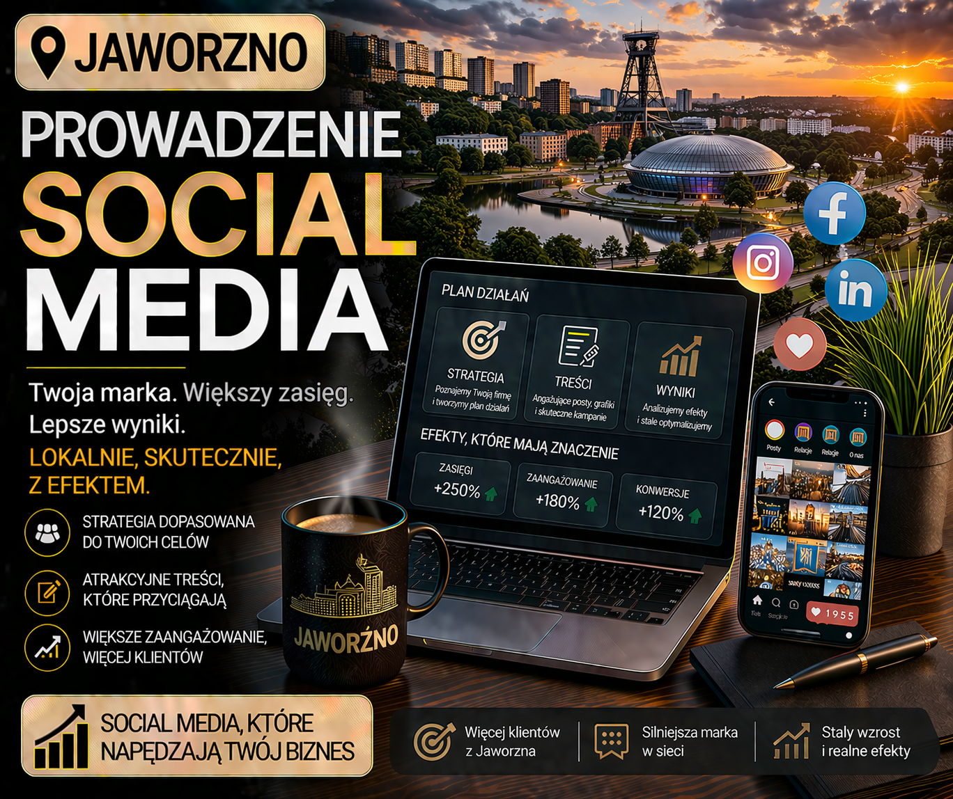 Prowadzenie social media Jaworzno - profesjonalna obsługa mediów społecznościowych dla lokalnych firm