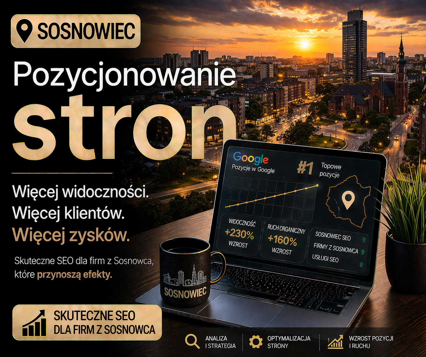 Pozycjonowanie stron Sosnowiec - skuteczne SEO dla lokalnych firm i lepszej widoczności w Google