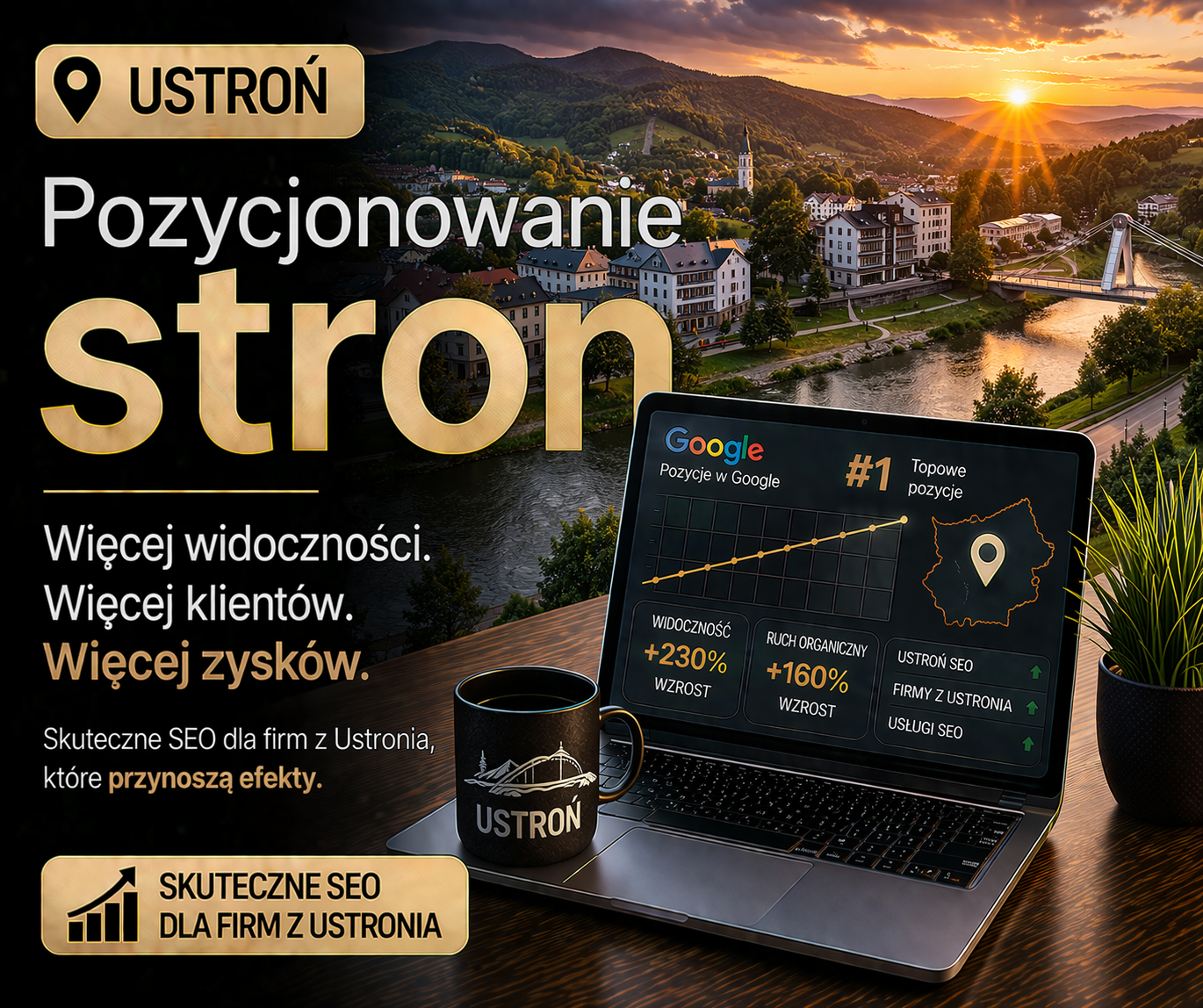Pozycjonowanie stron Ustroń - skuteczne SEO dla lokalnych firm i lepszej widoczności w Google