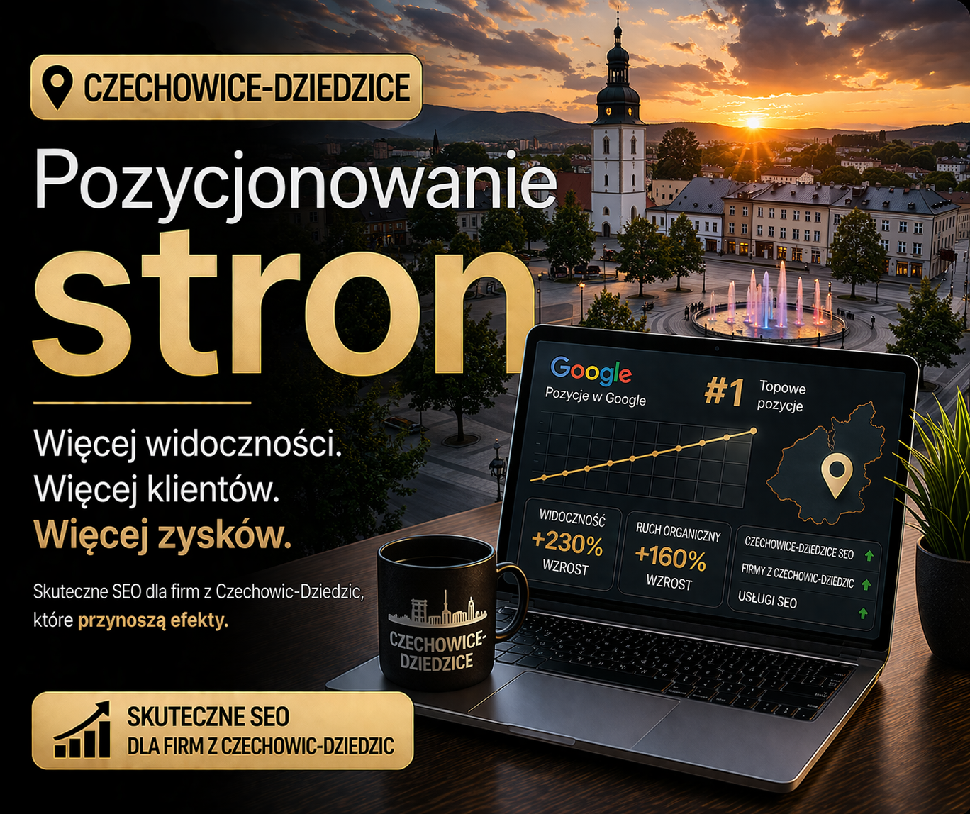 Pozycjonowanie stron Czechowice-Dziedzice - skuteczne SEO dla lokalnych firm i lepszej widoczności w Google