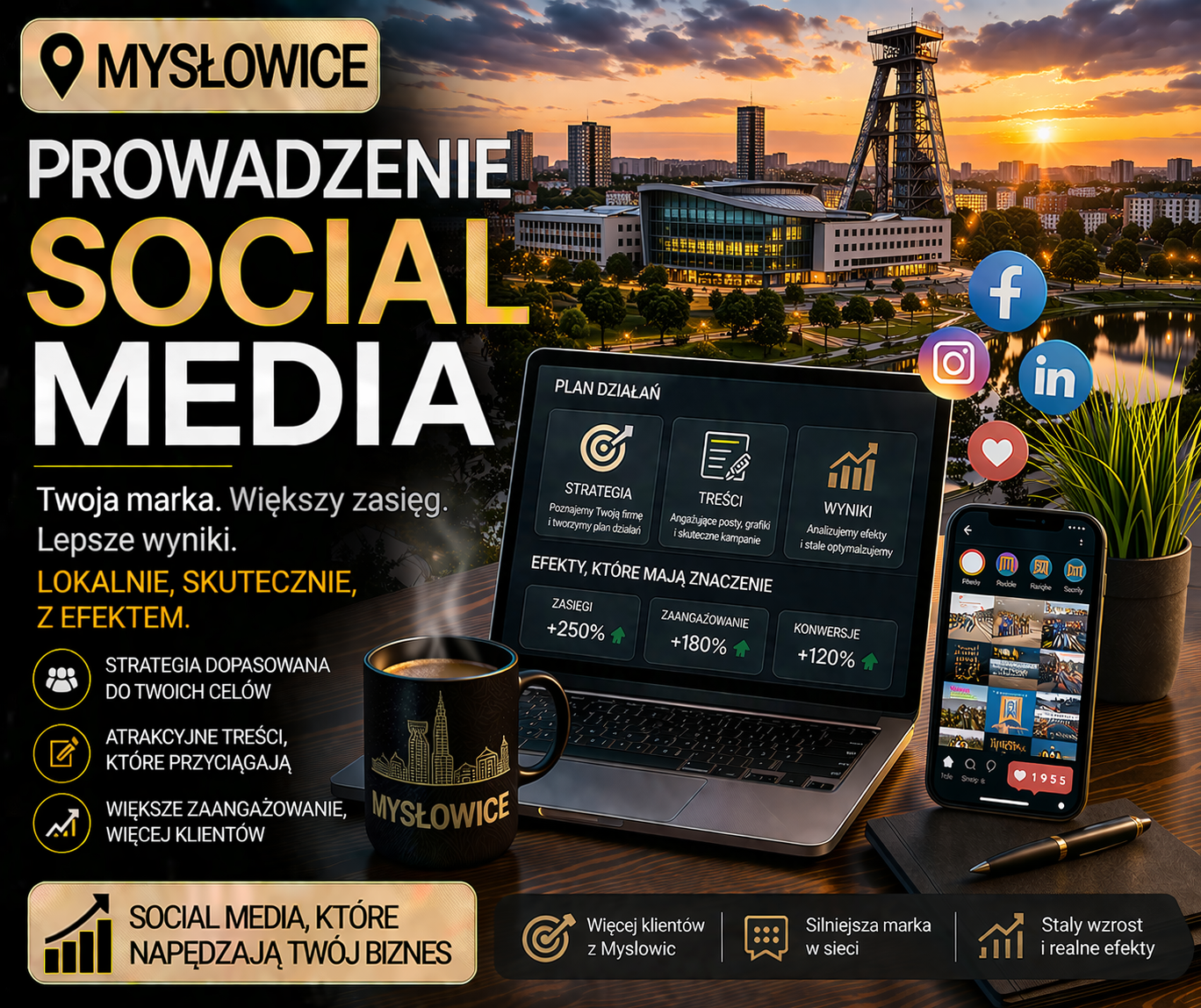 Prowadzenie social media Mysłowice - profesjonalna obsługa mediów społecznościowych dla lokalnych firm