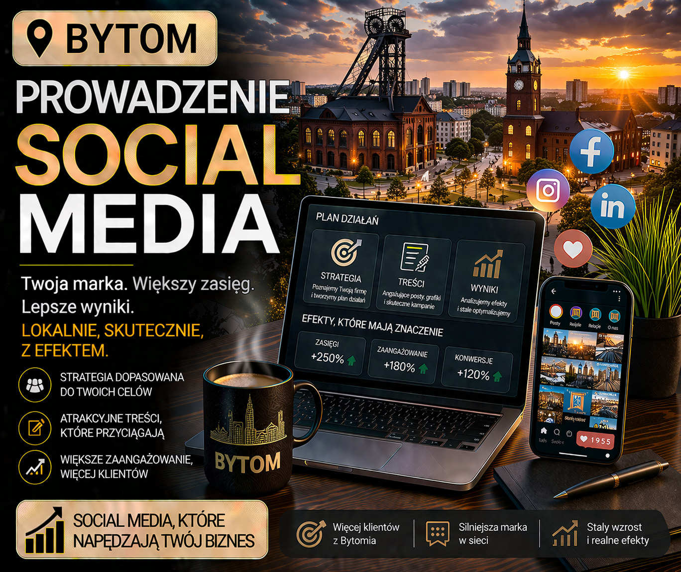Prowadzenie social media Bytom - profesjonalna obsługa mediów społecznościowych dla lokalnych firm