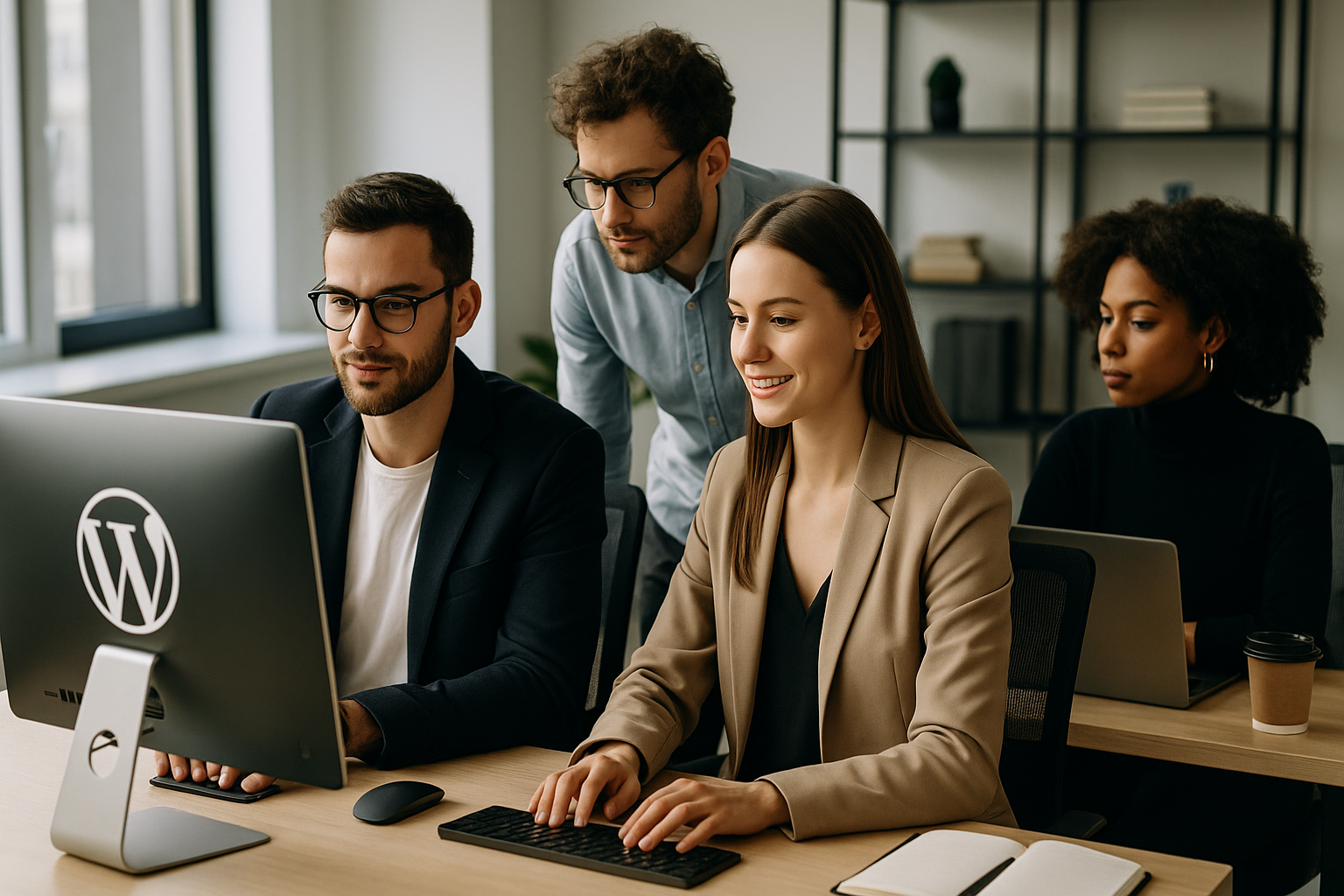 Tworzenie stron internetowych Katowice – praca zespołu w nowoczesnym biurze