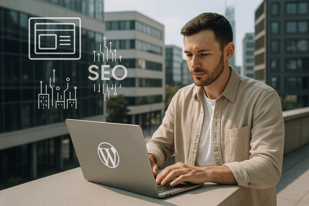 Tworzenie stron internetowych Siemianowice Śląskie – projektowanie WordPress i SEO na tle nowoczesnej zabudowy miejskiej