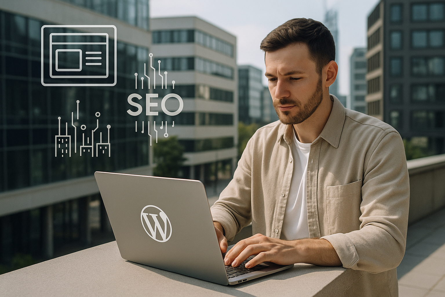 Tworzenie stron internetowych Siemianowice Śląskie – projektowanie WordPress i SEO na tle nowoczesnej zabudowy miejskiej