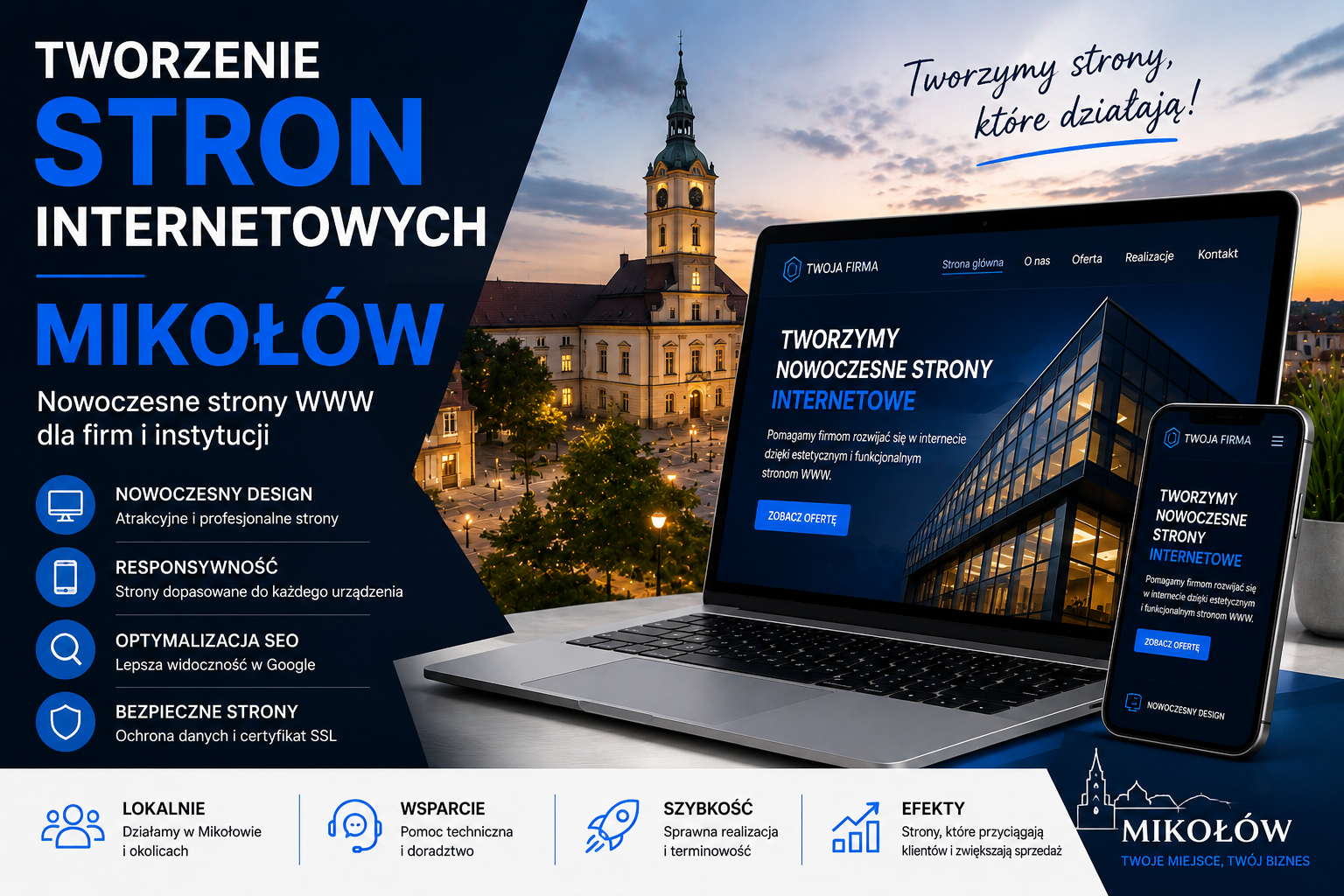 Tworzenie stron internetowych Mikołów - nowoczesne strony WWW dla firm, responsywny design, optymalizacja SEO i profesjonalne projektowanie stron internetowych w Mikołowie.