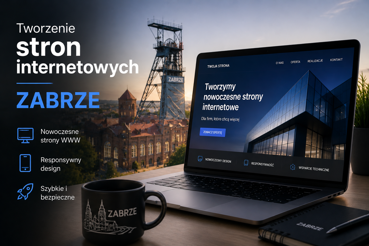 Tworzenie stron internetowych Zabrze - nowoczesne strony WWW dla firm, responsywny design i profesjonalne projektowanie stron internetowych w Zabrzu.