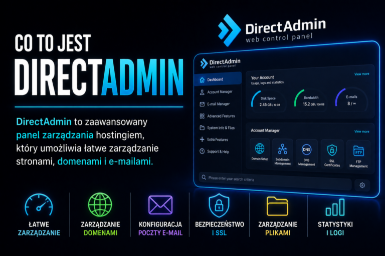 DirectAdmin panel do zarządzania hostingiem i domenami