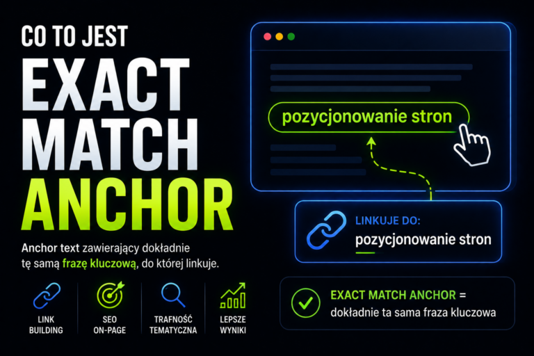 Exact Match Anchor w SEO i linkowaniu