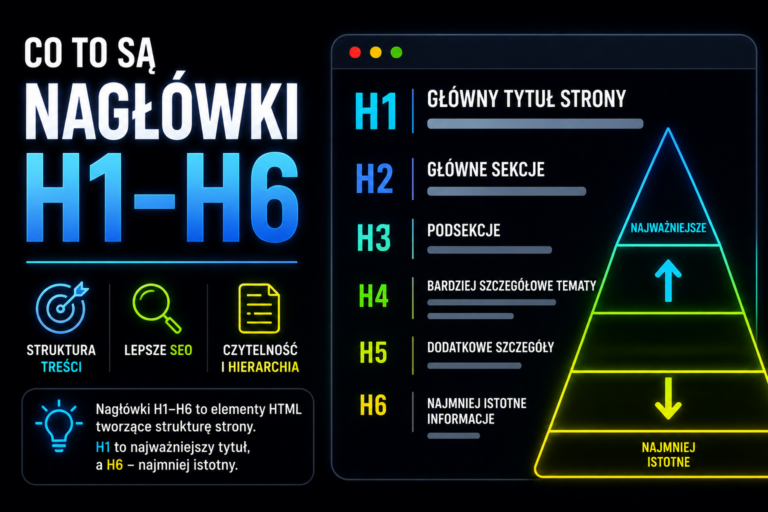 Nagłówki H1 H6 struktura treści i SEO