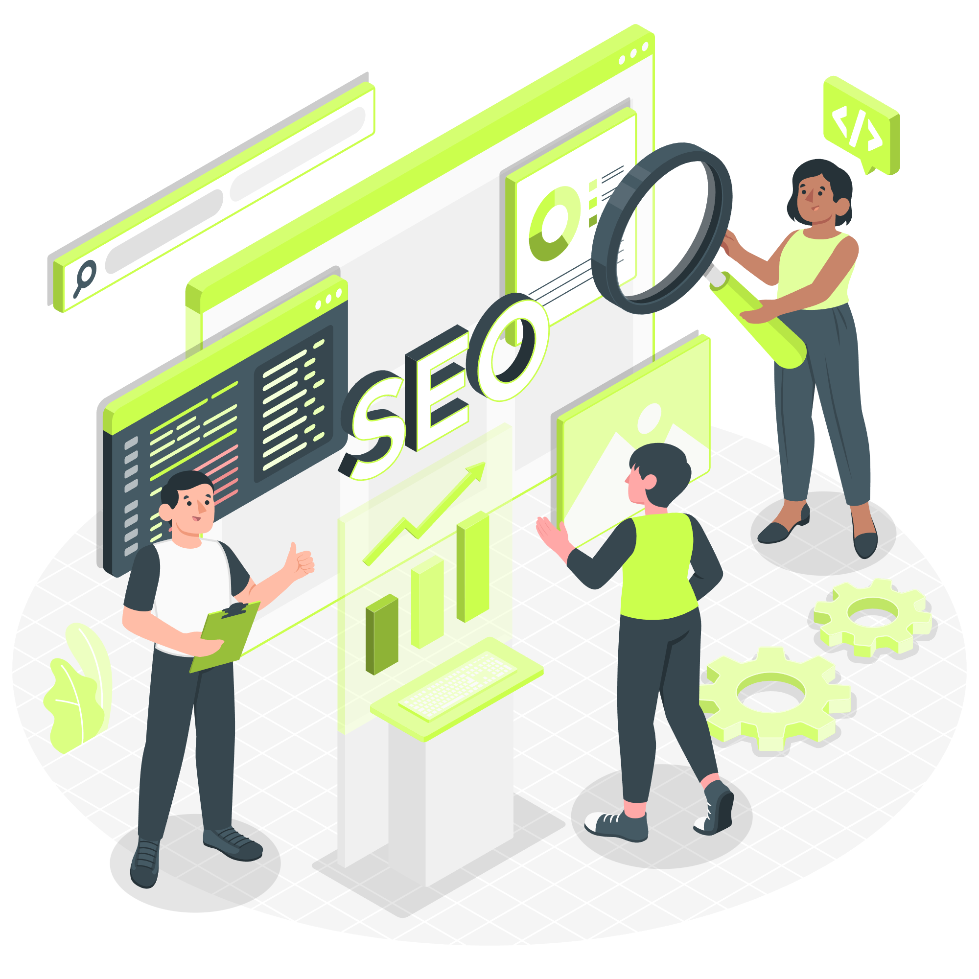 Wzrost efektów po audycie SEO przedstawiony na wizualizacji SocialMagic