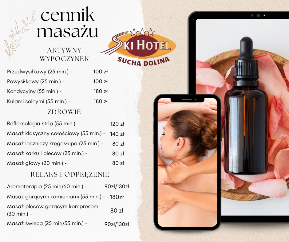 Masaż przedwysiłkowy 25 minut – cennik usług dla gabinetu masażu