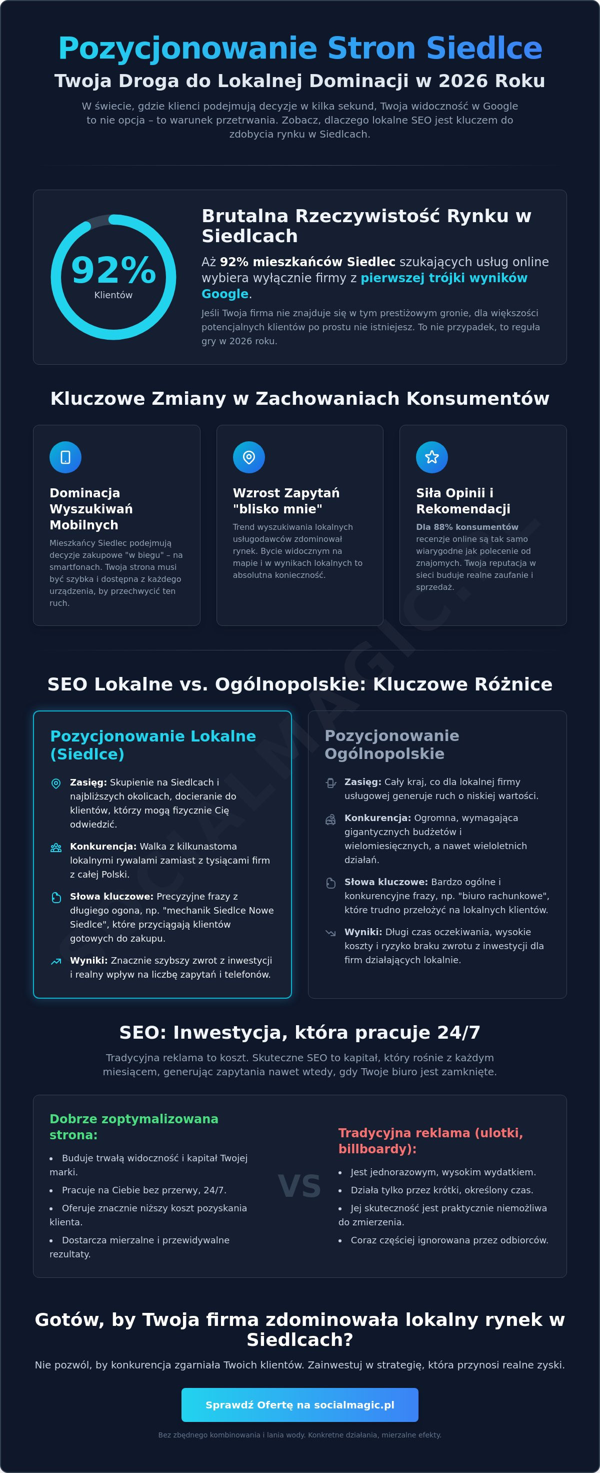 Pozycjonowanie stron Siedlce: Jak zdominować lokalny rynek bez kombinowania w 2026 roku?