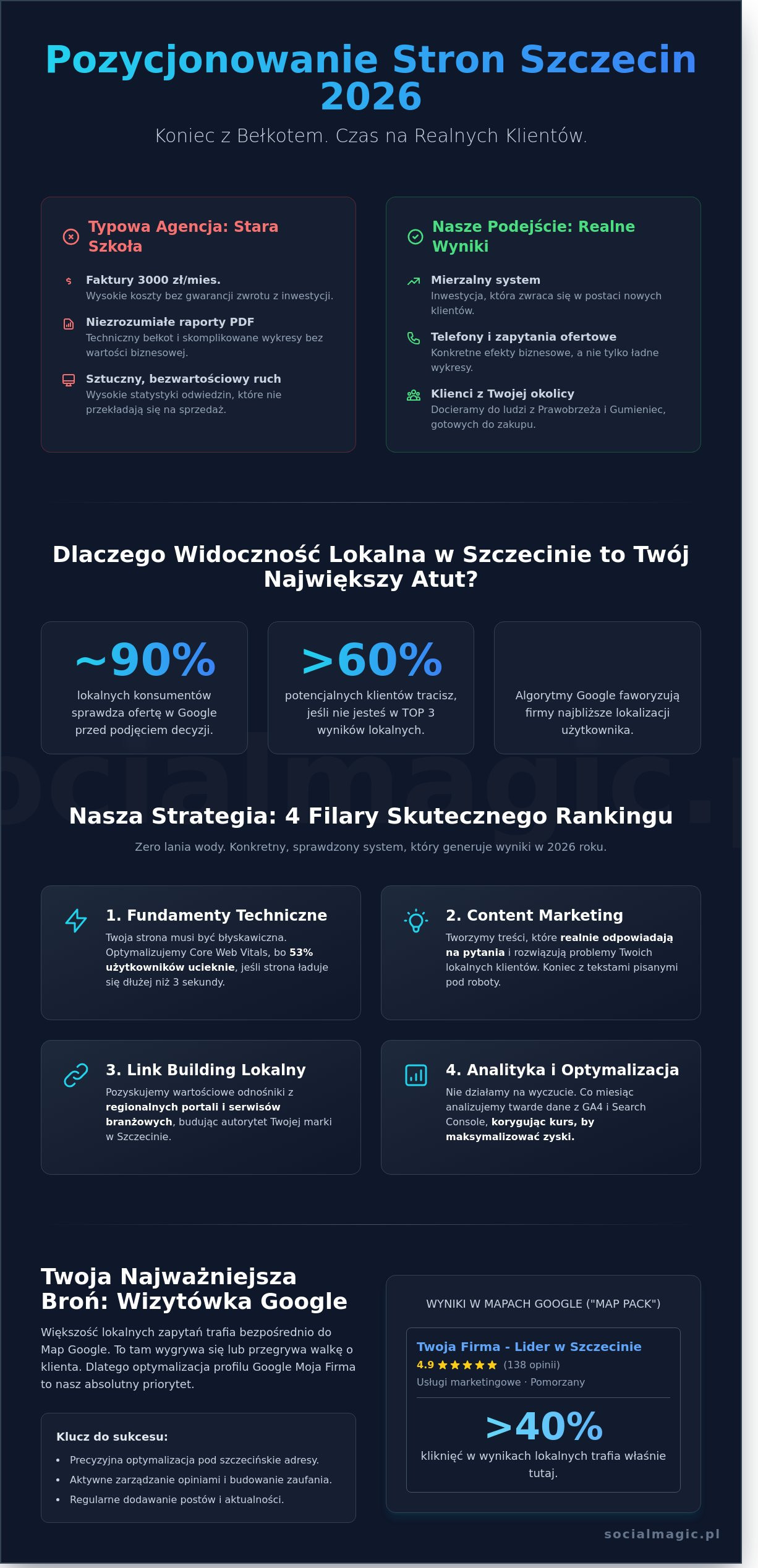 Pozycjonowanie stron Szczecin: Jak zdominować lokalny rynek w 2026 roku bez kombinowania
