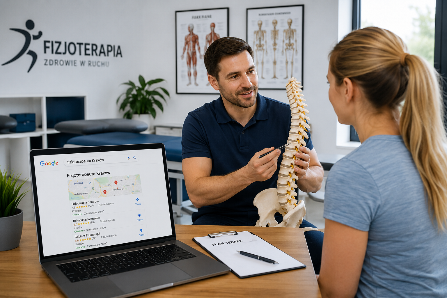 Pozycjonowanie fizjoterapeuty zwiększające liczbę pacjentów dzięki SEO lokalnemu i Google Maps