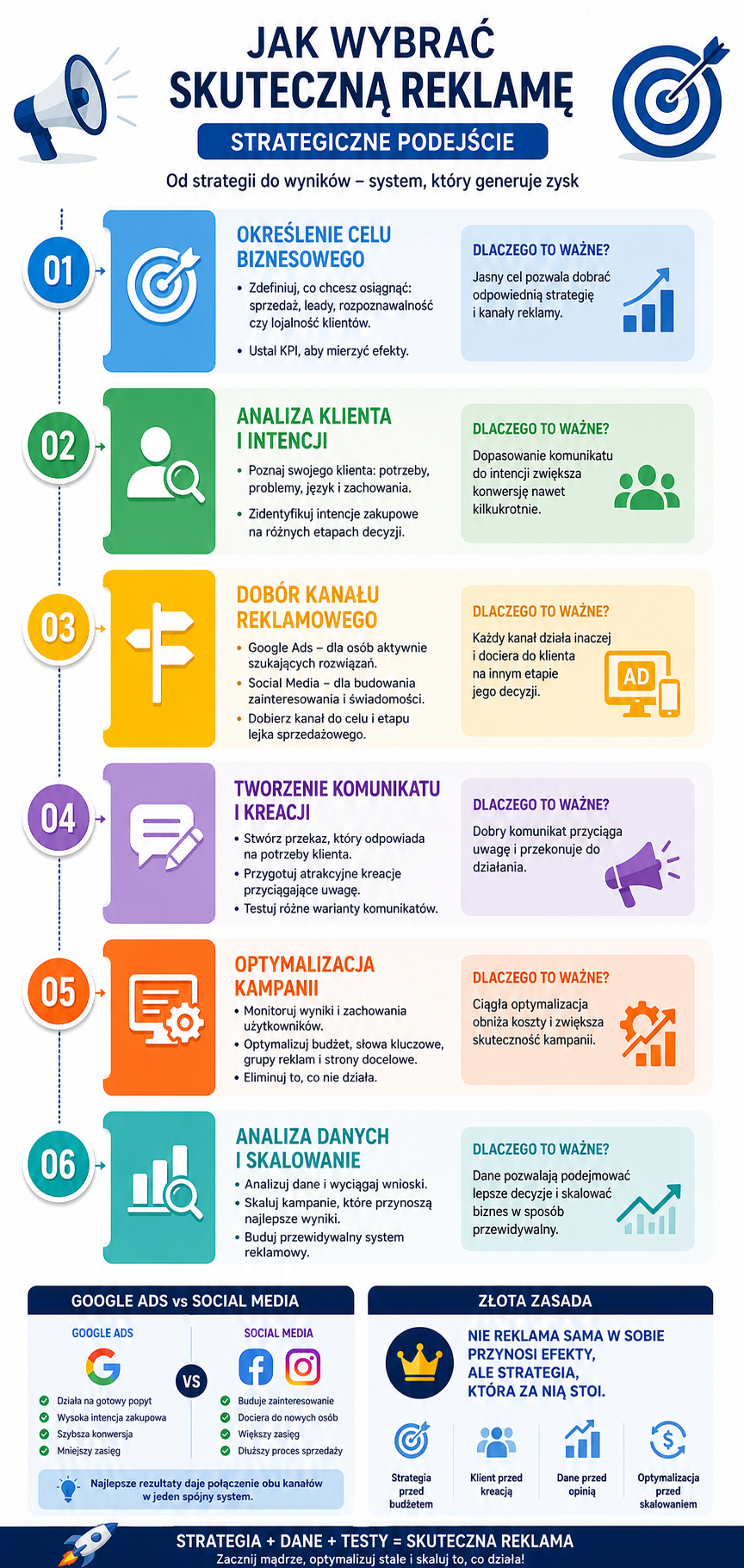 skuteczna reklama proces wyboru strategia marketingowa infografika