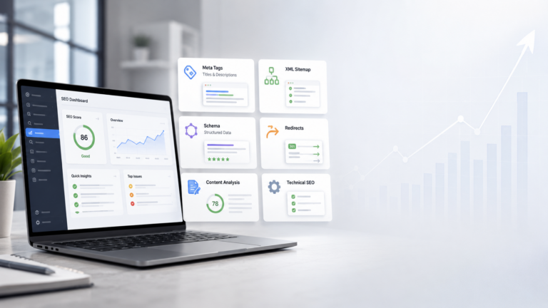 Najlepsze wtyczki SEO do WordPress przedstawione jako moduły optymalizacji w panelu administracyjnym